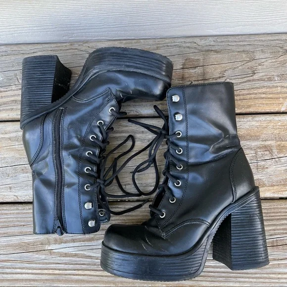 Vintage y2k Mudd Platform Boots - Picture 4 of 8
